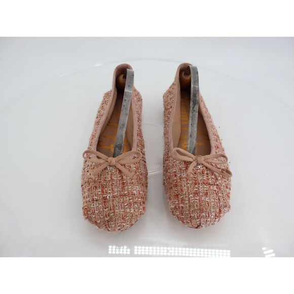 Sam Edelman Zooey Ballet Flats Womens Size 7.5 Tweed Bow Slip on Shoes Comfy - Picture 4 of 14